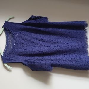 Navy Lace top